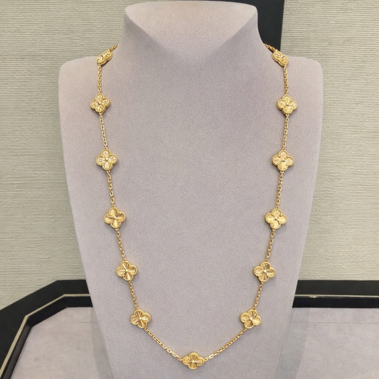 Kalia | Colier Trifoi Regal Gold 80 cm