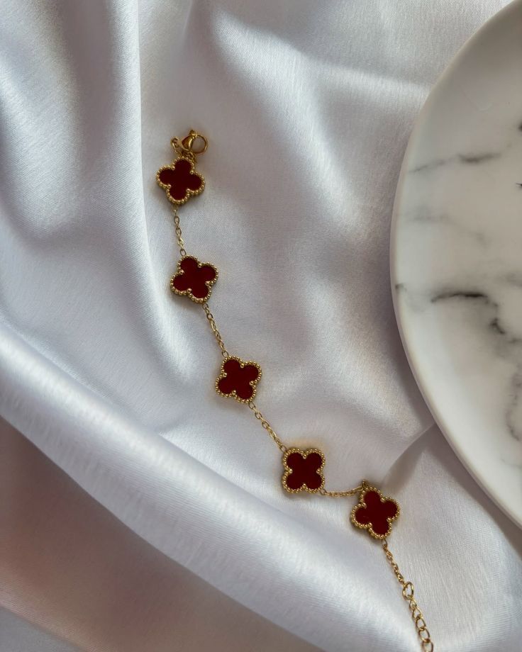 Kalia | Brățară Trifoi Roșu Regal