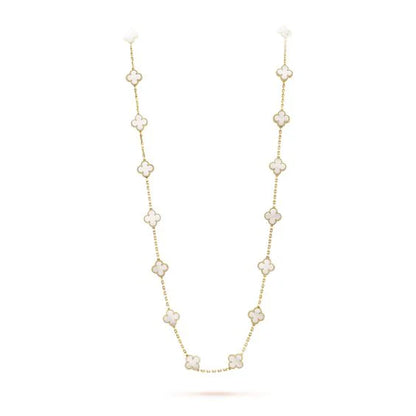 Kalia | Colier Trifoi Alb 80 cm