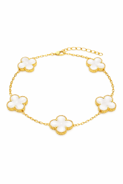 Kalia | Brățară Trifoi Alb Regal