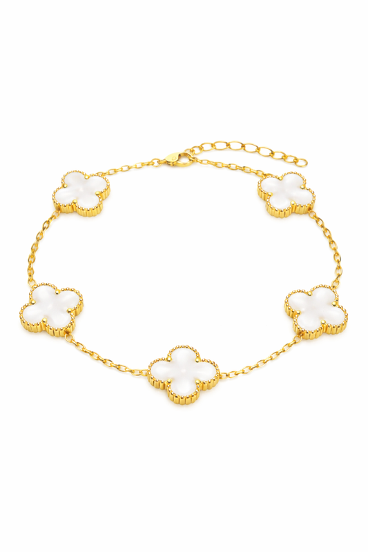 Kalia | Brățară Trifoi Alb Regal
