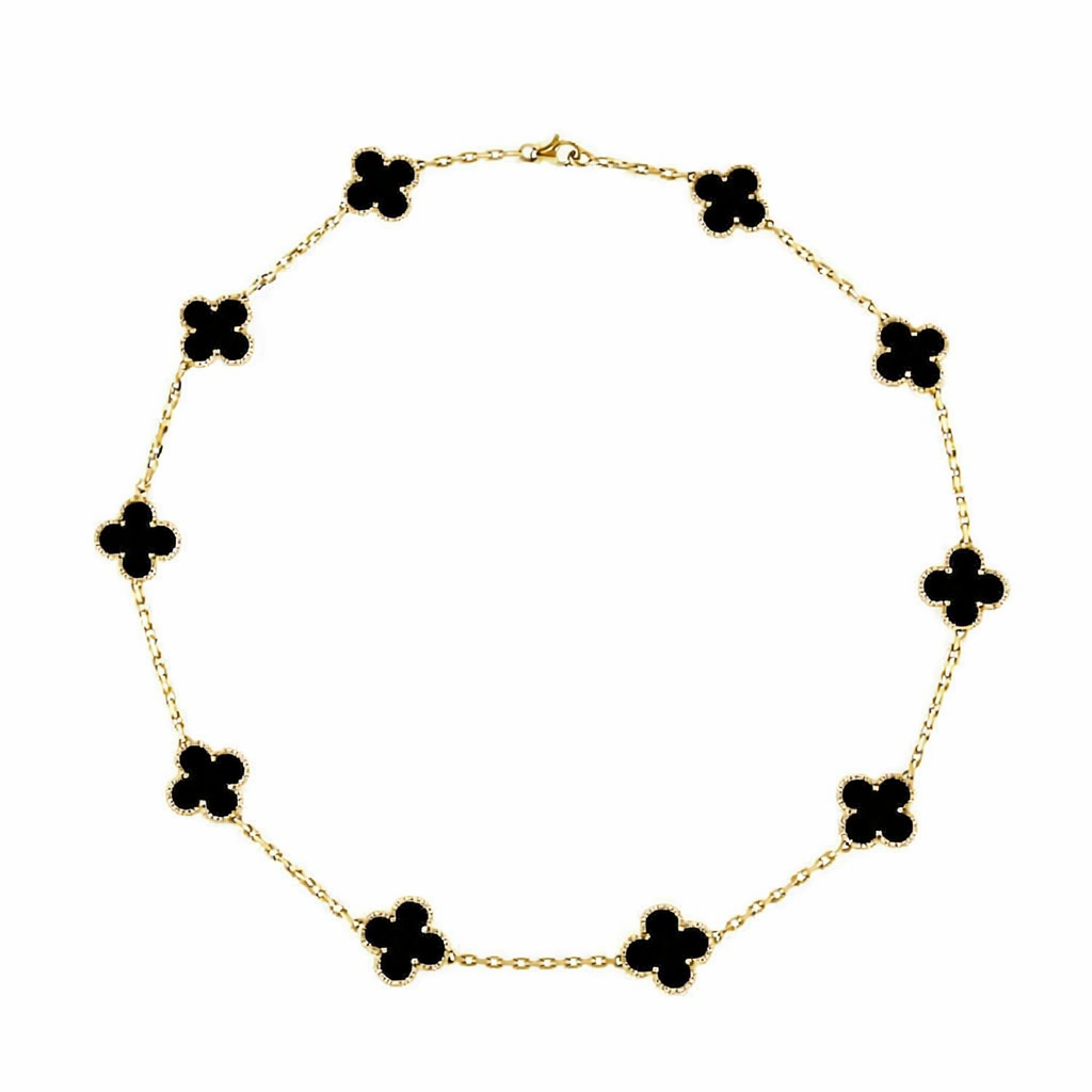 Kalia | Colier Trifoi Negru Regal