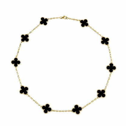 Kalia | Colier Trifoi Negru Regal