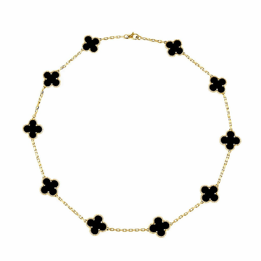 Kalia | Colier Trifoi Negru Regal