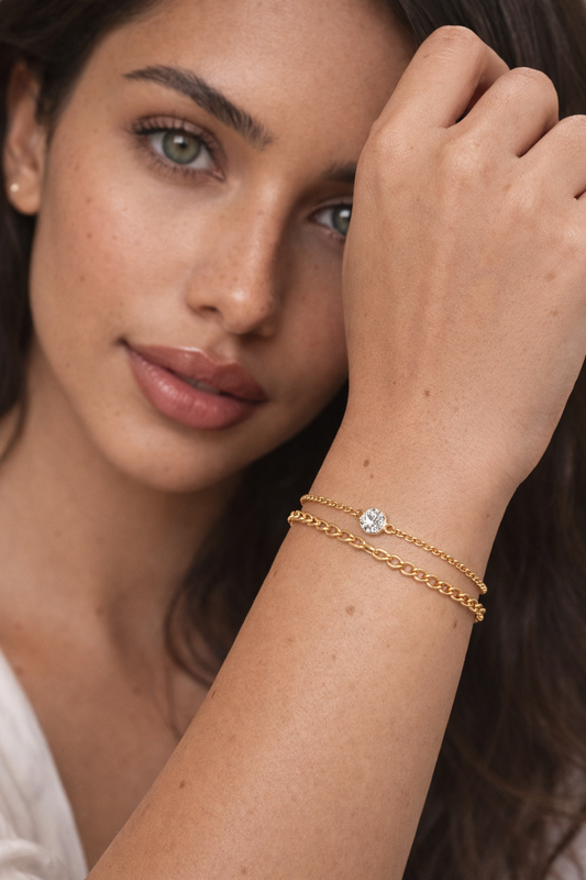 Kalia | Brățară Aurie cu Zirconiu
