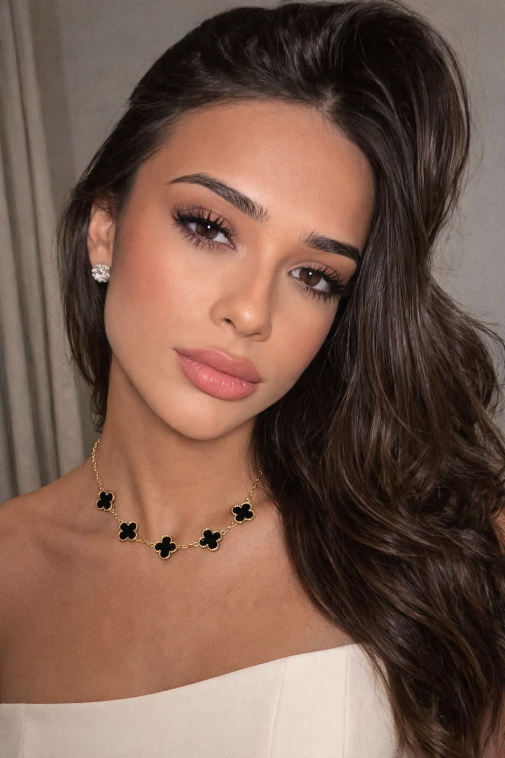 Kalia | Colier Trifoi Negru Regal