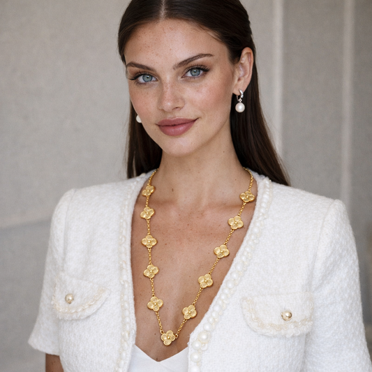 Kalia | Colier Trifoi Regal Gold 80 cm