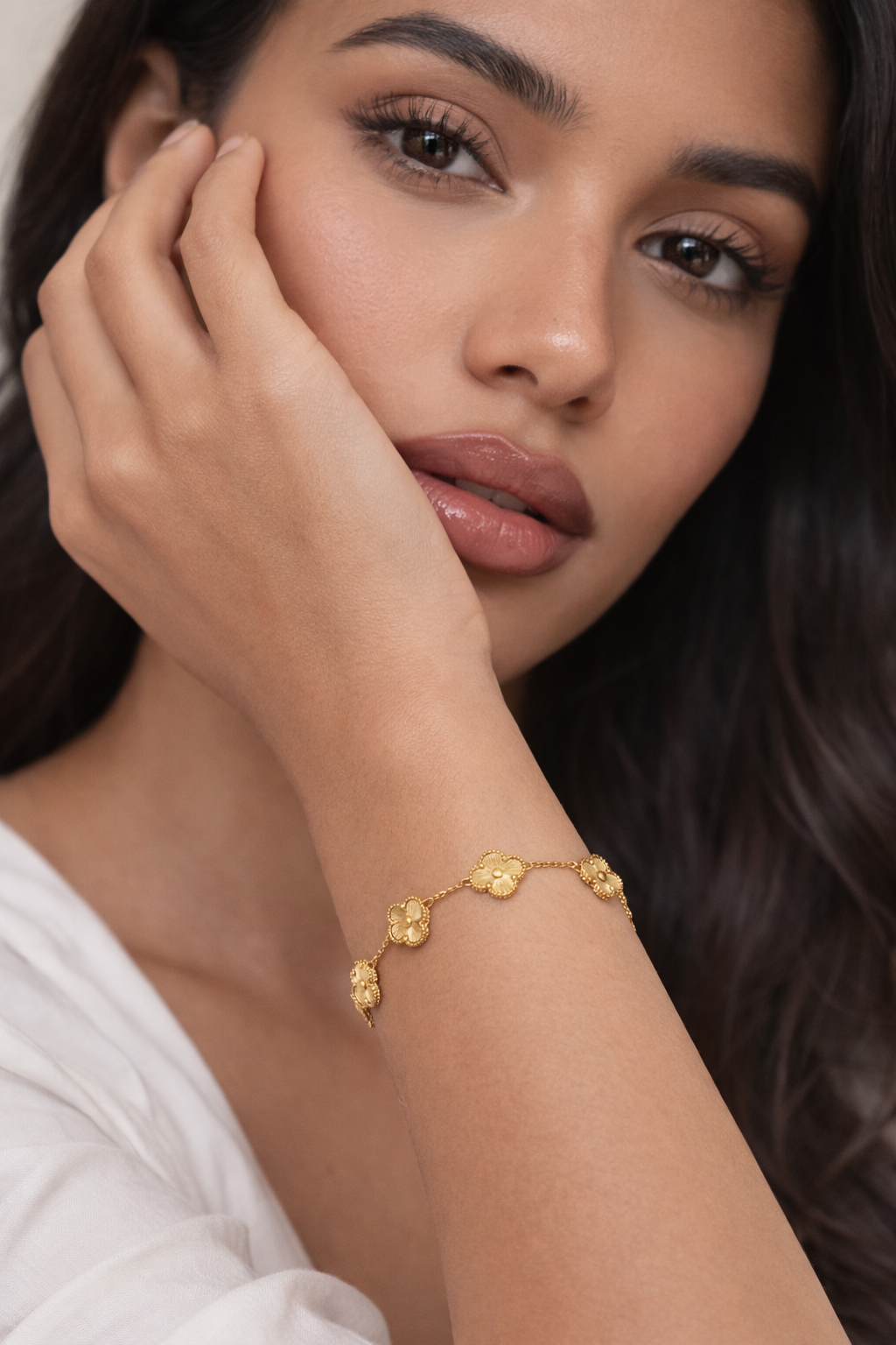 Kalia | Brățară Aurie cu Trifoi