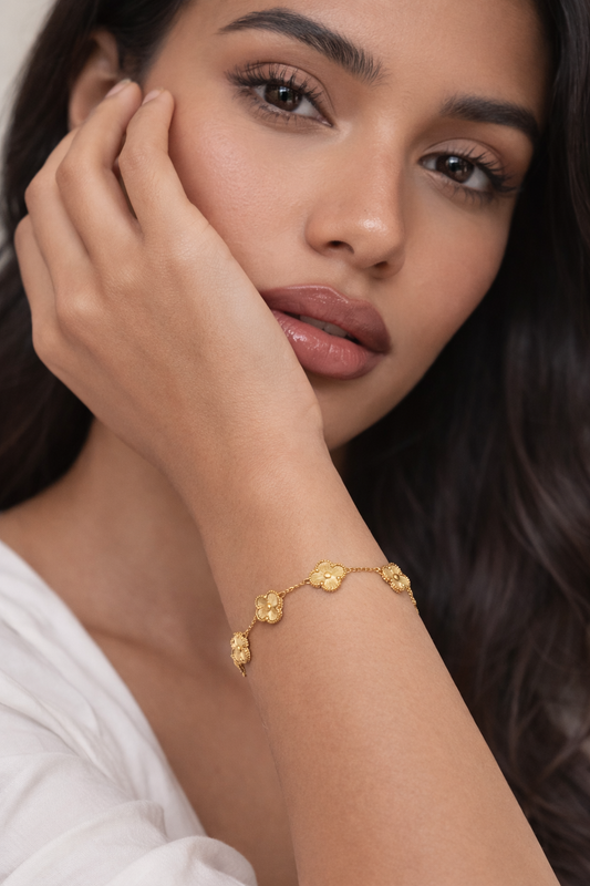 Kalia | Brățară Aurie cu Trifoi
