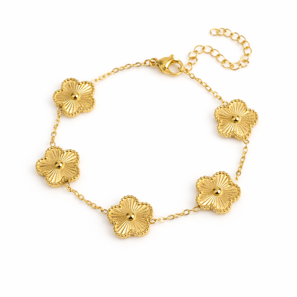 Kalia | Brățară Aurie cu Trifoi