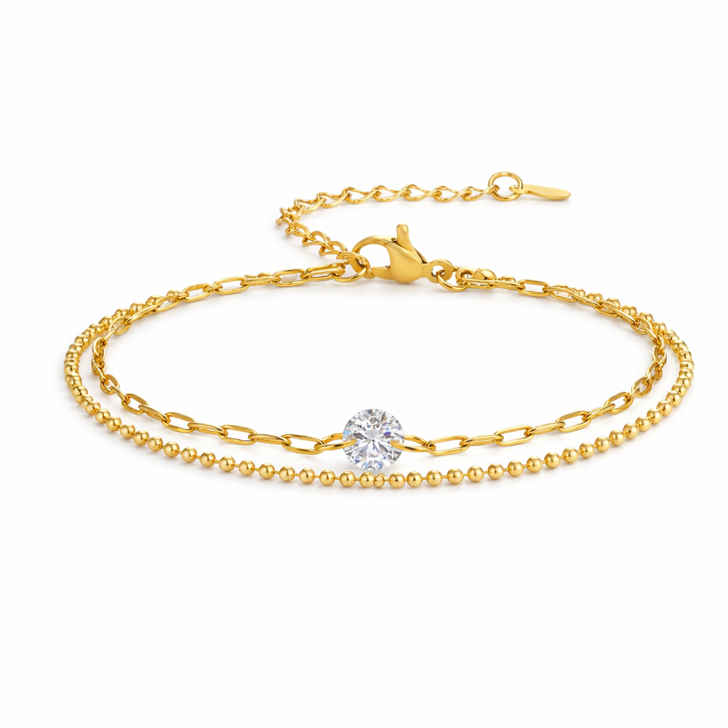 Kalia | Brățară Aurie cu Zirconiu