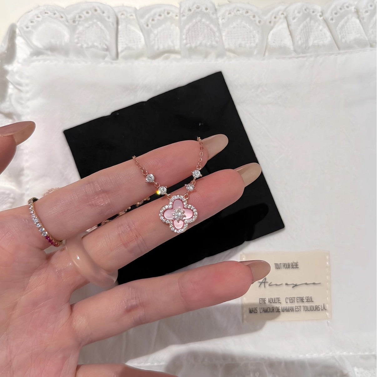 KALIA | Colier Trifoi Imperial Rose