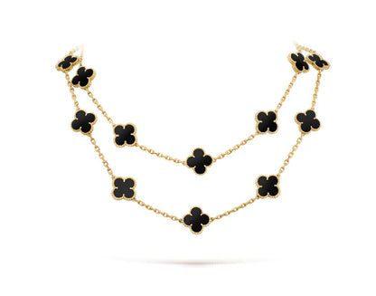 Kalia | Colier Trifoi Negru Elegant 80 cm